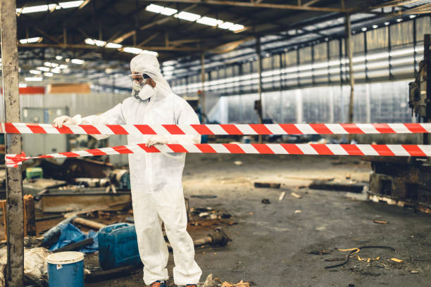 Professional Biohazard Cleanup technician working in Rice, MN